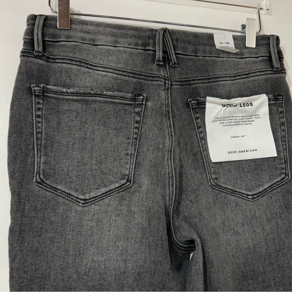 NWT Good American Good Legs High Rise Denim in Black152 14/32 - Picture 7 of 9